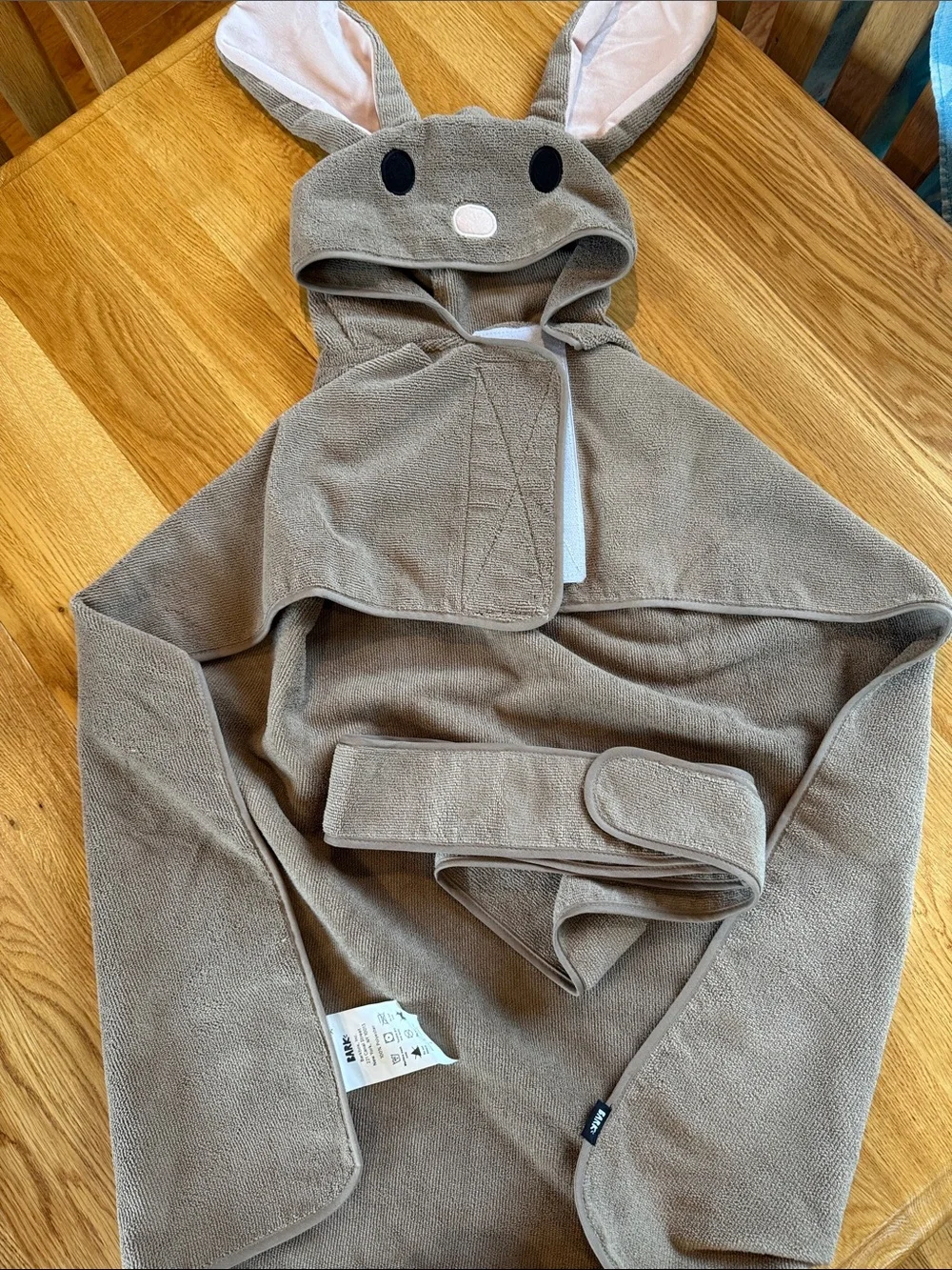 Bark Box Hooded Bathrobe for Large Dogs with Bunny Face Ears and Tale